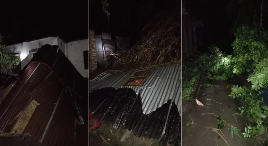 রংপুরে কালবৈশাখী ঝড়, লন্ডভন্ড অর্ধশতাধিক ঘরবাড়ি