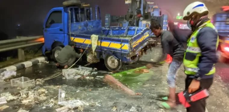 ঢাকা-মাওয়া এক্সপ্রেসওয়েতে বাসের ধাক্কায় পিকআপচালক নিহত