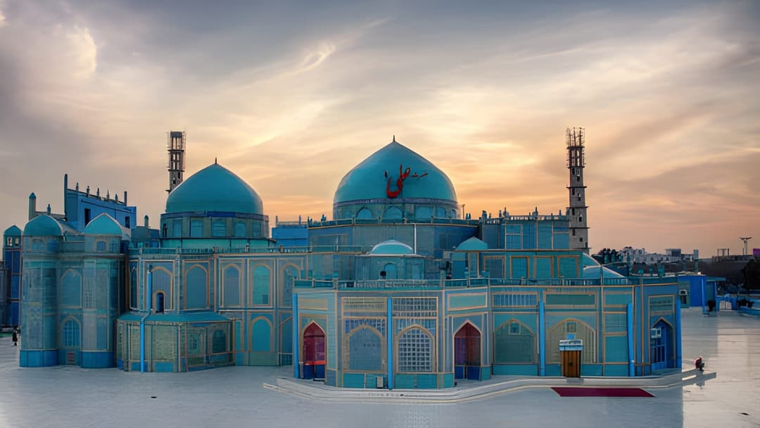 আফগানিস্তানের ঐতিহ্যবাহী নীল মসজিদ যেভাবে নির্মিত হয়েছে