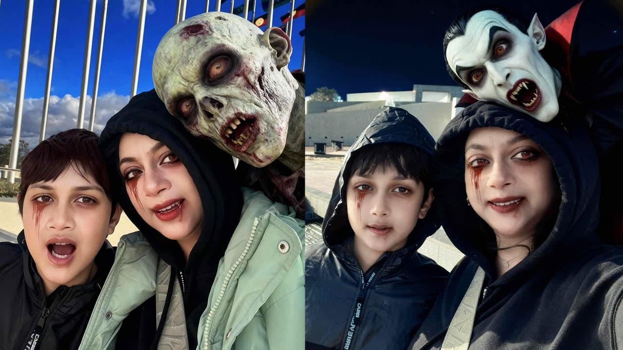 ছেলেকে নিয়ে হ্যালোইন উদযাপন শাবনূরের