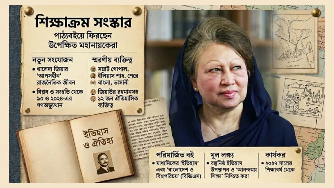 পাঠ্যবইয়ে যুক্ত হচ্ছে খালেদা জিয়ার ‘আপসহীন’ রাজনৈতিক অধ্যায়